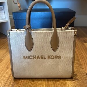 Michael Kors Beige and Tan Handbag